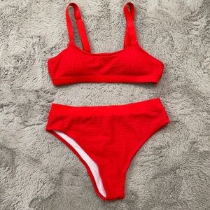Awesome red high waist bikini